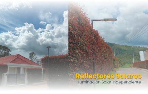 instalación de iluminación solar condominio altos del bosque